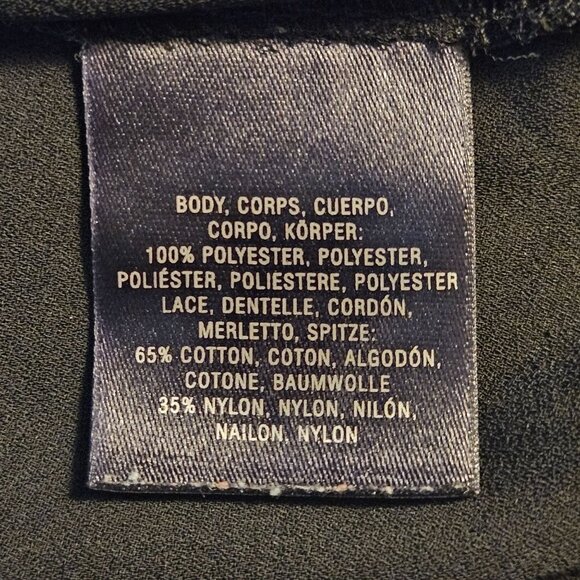 Anthro Maeve Black Lace Cap Sleeve Blouse Woman M Minimalist Workwear Feminine - Picture 5 of 10